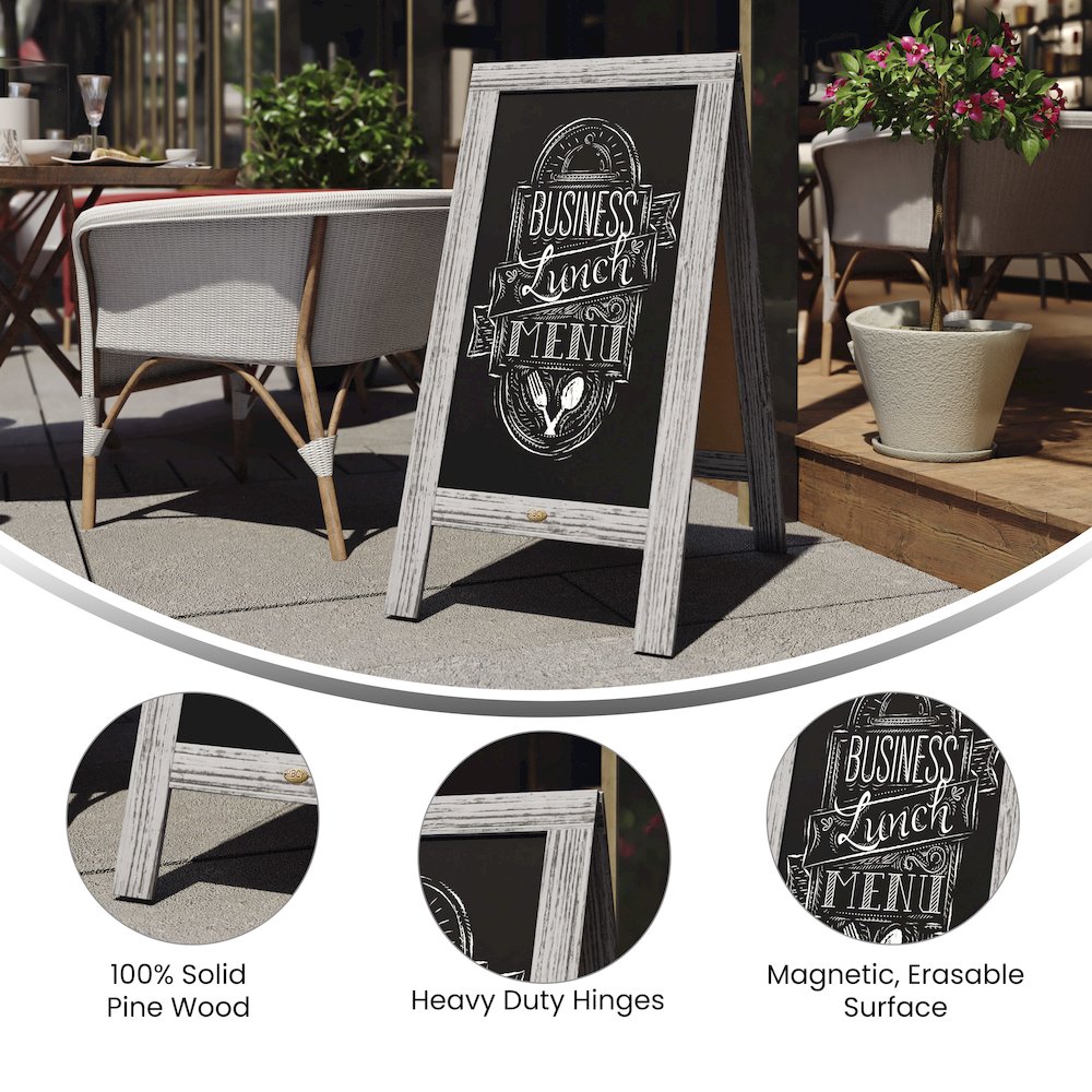 Vintage 18 x 24 Wall Mount Magnetic Chalkboard - Flash Furniture