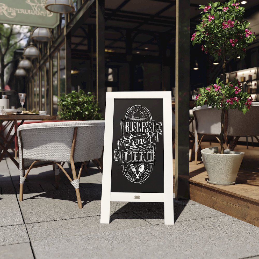 Vintage A-Frame Double Sided Indoor/Outdoor Magnetic Message Board Set - Flash Furniture