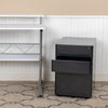 3-Drawer Mobile Locking Filing Cabinet with Anti-Tilt Mechanism, Black - Flash Furniture