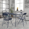 5 Piece Navy Folding Card Table and Chair Set - Flash Furniture
