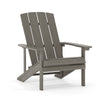 Commercial All-Weather Poly Resin Wood Adirondack Chair in Gray - Flash Furniture