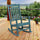 All-Weather Poly Resin Rocking Chair in Teal - Flash Furniture