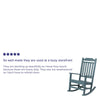 All-Weather Poly Resin Rocking Chair in Teal - Flash Furniture