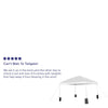 10'x10' White Event Straight Leg Canopy Tent with Sandbags and Wheeled Case - Flash Furniture