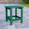 All-Weather Poly Resin Wood Adirondack Side Table in Green - Flash Furniture
