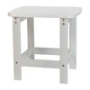All-Weather Poly Resin Wood Adirondack Side Table in White - Flash Furniture