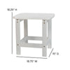 All-Weather Poly Resin Wood Adirondack Side Table in White - Flash Furniture