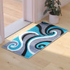 2' x 3' Turquoise Abstract Area Rug - Olefin Rug - Hallway, Entryway, or Bedroom - Flash Furniture