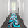 3' x 10' Turquoise Abstract Area Rug - Olefin Rug - Flash Furniture