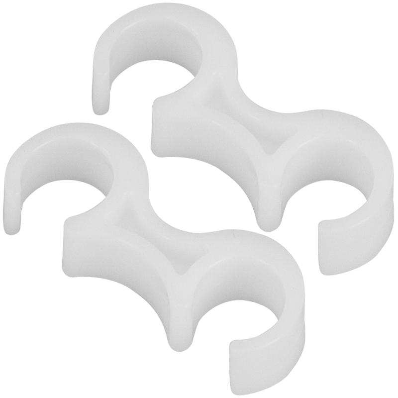 White Plastic Ganging Clips - Set of 2 - Flash Furniture