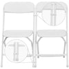 White Plastic Ganging Clips - Set of 2 - Flash Furniture