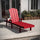 Adjustable Adirondack Lounger with Cup Holder, Red - Flash Furniture