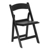 HERCULES Series 1000 lb. Capacity Black Resin Folding Chair with Black Vinyl Padded Seat - Flash Furniture