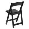HERCULES Series 1000 lb. Capacity Black Resin Folding Chair with Black Vinyl Padded Seat - Flash Furniture