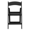HERCULES Series 1000 lb. Capacity Black Resin Folding Chair with Black Vinyl Padded Seat - Flash Furniture