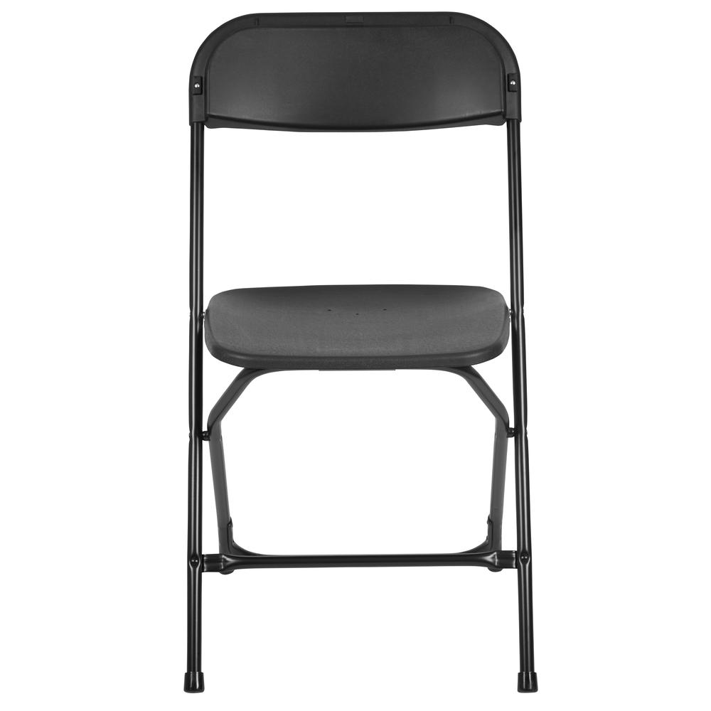 HERCULES Series 650 lb. Capacity Premium Black Plastic Folding Chair - Flash Furniture