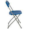 HERCULES Series 650 lb. Capacity Premium Blue Plastic Folding Chair - Flash Furniture