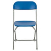 HERCULES Series 650 lb. Capacity Premium Blue Plastic Folding Chair - Flash Furniture