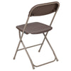 HERCULES Series 650 lb. Capacity Premium Brown Plastic Folding Chair - Flash Furniture