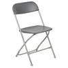 HERCULES Series 650 lb. Capacity Premium Grey Plastic Folding Chair - Flash Furniture