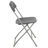 HERCULES Series 650 lb. Capacity Premium Grey Plastic Folding Chair - Flash Furniture