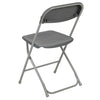 HERCULES Series 650 lb. Capacity Premium Grey Plastic Folding Chair - Flash Furniture