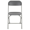HERCULES Series 650 lb. Capacity Premium Grey Plastic Folding Chair - Flash Furniture