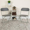 HERCULES Series 650 lb. Capacity Premium Grey Plastic Folding Chair - Flash Furniture
