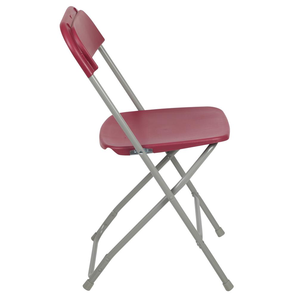 HERCULES Series 650 lb. Capacity Premium Red Plastic Folding Chair - Flash Furniture