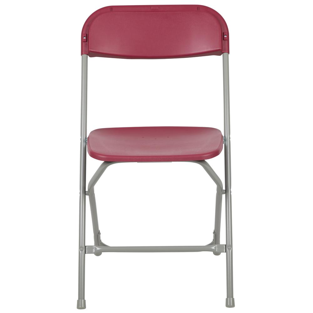 HERCULES Series 650 lb. Capacity Premium Red Plastic Folding Chair - Flash Furniture
