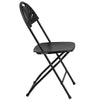 HERCULES Series 650 lb. Capacity Black Plastic Fan Back Folding Chair - Flash Furniture