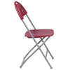 HERCULES Series 650 lb. Capacity Burgundy Plastic Fan Back Folding Chair - Flash Furniture