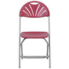 HERCULES Series 650 lb. Capacity Burgundy Plastic Fan Back Folding Chair - Flash Furniture