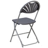 HERCULES Series 650 lb. Capacity Charcoal Plastic Fan Back Folding Chair - Flash Furniture