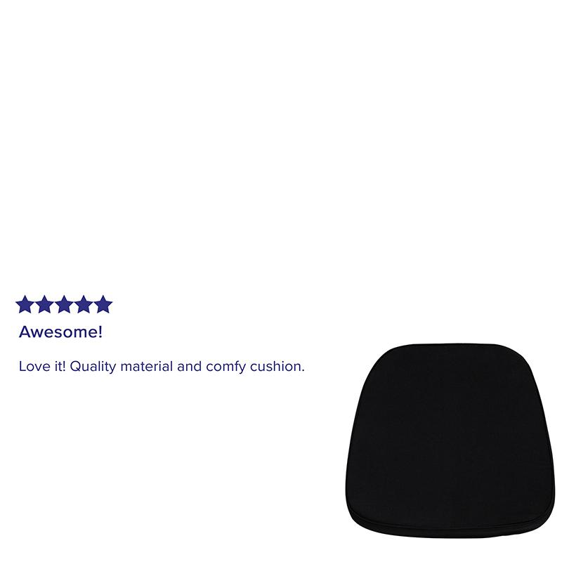 Soft Black Fabric Chiavari Chair Cushion - Flash Furniture