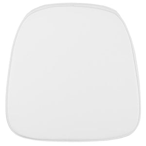 Soft Snow White Fabric Chiavari Chair Cushion - Flash Furniture