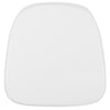 Soft Snow White Fabric Chiavari Chair Cushion - Flash Furniture