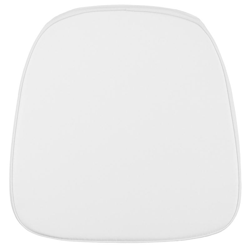 Soft Snow White Fabric Chiavari Chair Cushion - Flash Furniture