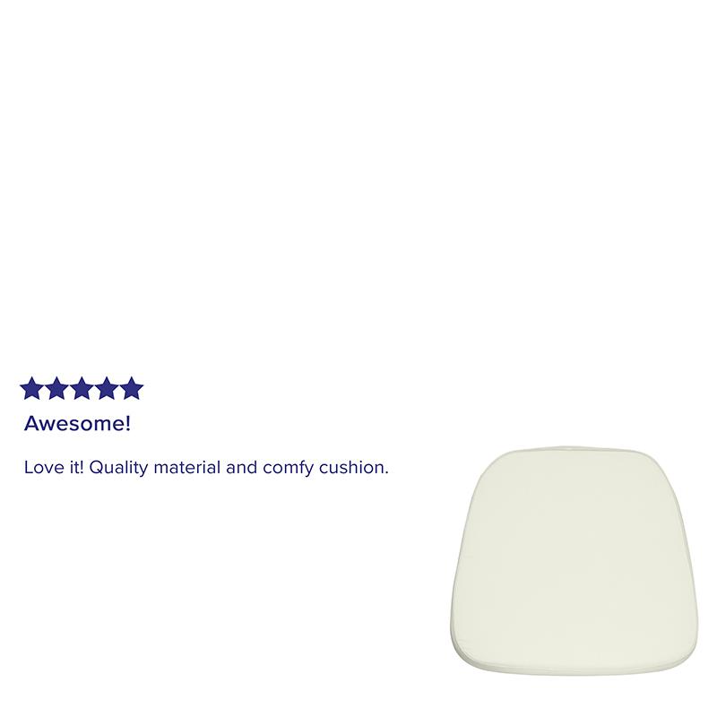 Soft Ivory Fabric Chiavari Chair Cushion - Flash Furniture