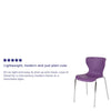 Contemporary Design Purple Plastic Stack Chair - Flash Furniture