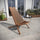Folding Acacia Wood Chair, Low Profile Lounge for Patio, Porch, Garden, Brown - Flash Furniture