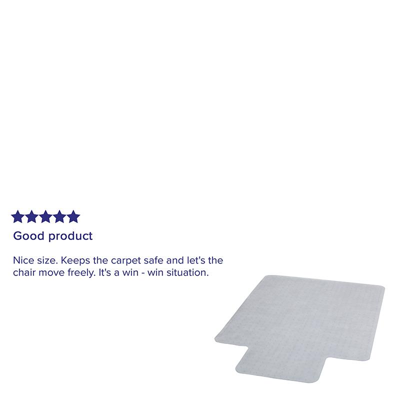 45'' x 53'' Carpet Chair Mat with Lip - Flash Furniture
