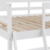Loft Bed Frame with Desk, Full Size with Protective Guard Rails - White - Flash Furniture