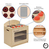 Children's Wooden Kitchen Stove for or Home Use - Safe, Kid Friendly Design - Flash Furniture