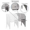 Add-On Study Carrel in Nebula Grey Finish - Flash Furniture