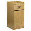 Wood Tray Top Receptacle in Oak - Flash Furniture