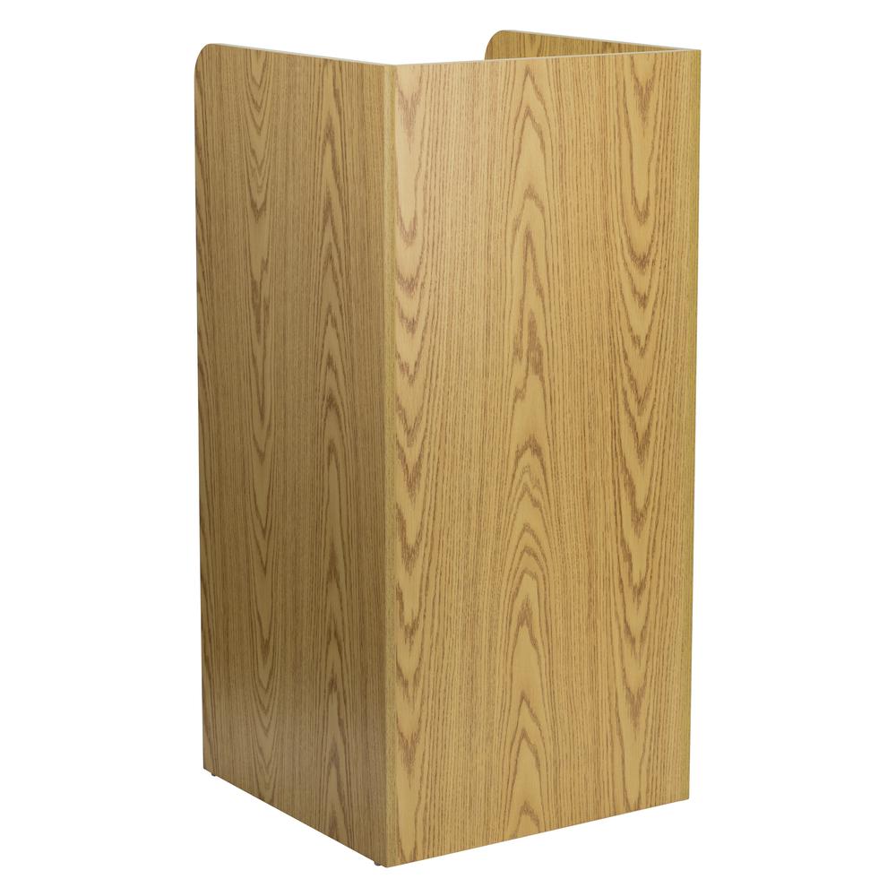 Wood Tray Top Receptacle in Oak - Flash Furniture