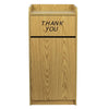 Wood Tray Top Receptacle in Oak - Flash Furniture