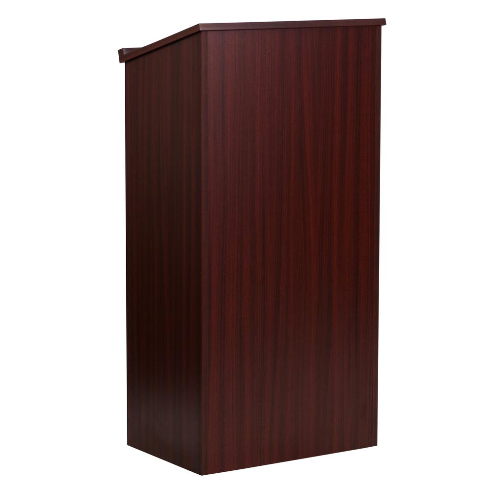 Stand-Up Wood Lectern in Mahogany - Flash Furniture