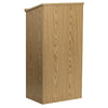 Stand-Up Wood Lectern in Oak - Flash Furniture